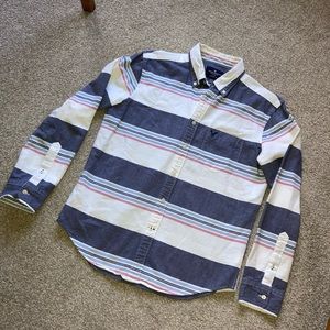 American Eagle outfitters classic fit button-down size S horizontal stripes